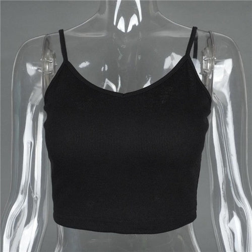 New Arrival Cami Top Korean Fashion   Female Sexy V Neck Plain Black Strap Women Camis Tank Tops Camisole #1122 GS