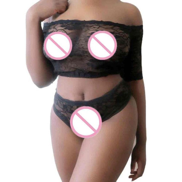 New Arrival Sexy Lingerie Hot Women 1PC Crop Tops + 1PC Underwear Babydoll Sleepwear Lace Nightwear Tanks Tops Women cropped #20 GS