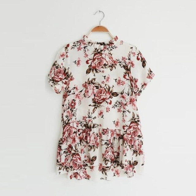 New Arrival T Shirt Women   Fashion T-Shirt Women Short Sleeve Tshirt Floral Print Tops Tee Shirt Femme #425 GS