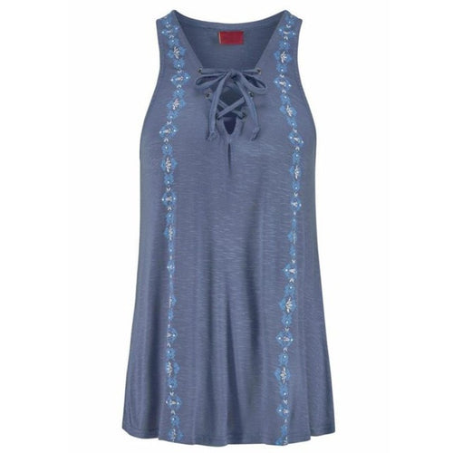 New Arrival Tank Top Women  Print V-Neck Bandage Sleeveless Straps Vest Tank Tops For Women Top   #425 GS