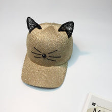 New Arrival Women Cat Ear Pattern Sequin Baseball Cap Women Men Snapback Caps Hip Hop Hats For Women    #23 GS