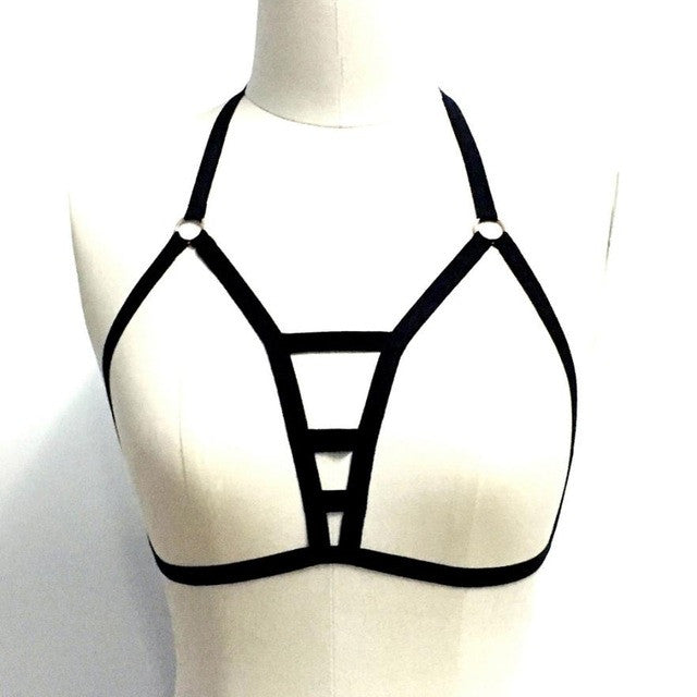 New Arrival Women sexy bra Women Gothic Harajuku sexy lingerie Strappy bondage prom Exotic Apparel Crop Top #63 GS