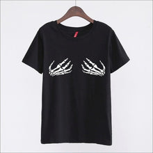 New Arrivals  Fashion Women Plus Size T shirts Finger Print t-shirt Women Top Short Sleeve Female tops 72576 GS