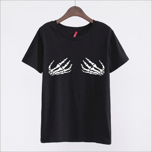 New Arrivals  Fashion Women Plus Size T shirts Finger Print t-shirt Women Top Short Sleeve Female tops 72576 GS