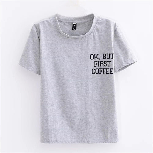 New Arrivals  Fashion Women Plus Size T shirts Funny Letter Print t-shirt Women Top Short Sleeve Female tops 72583 GS