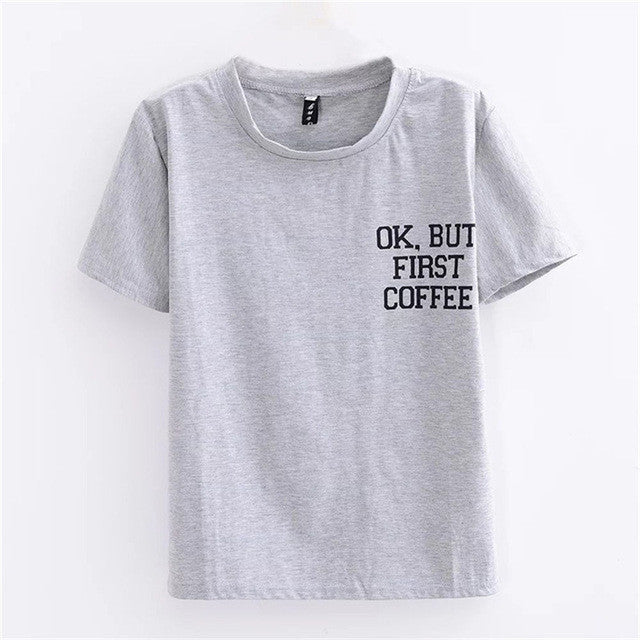 New Arrivals  Fashion Women Plus Size T shirts Funny Letter Print t-shirt Women Top Short Sleeve Female tops 72583 GS