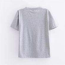 New Arrivals  Fashion Women Plus Size T shirts Funny Letter Print t-shirt Women Top Short Sleeve Female tops 72583 GS