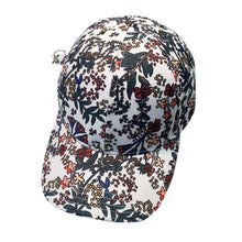 New Baseball cap snapback women Cotton Fashion women baseball cap  Black White Floral Print Hats Women Men Gorras mujer #23 GS