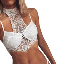 New Fashion   Women Ladies Lace Halter Neck Hollow Out Crop Top Bralette Strappy Backless Camis Women Cropped #23 GS