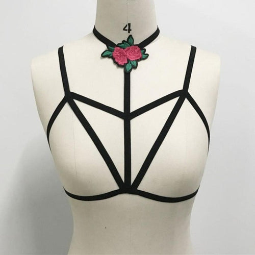 New Fashion Embroidery Flower Women Camisole tank top Sexy hollow out adjustable strappy crop top Women Sexy   #242 GS
