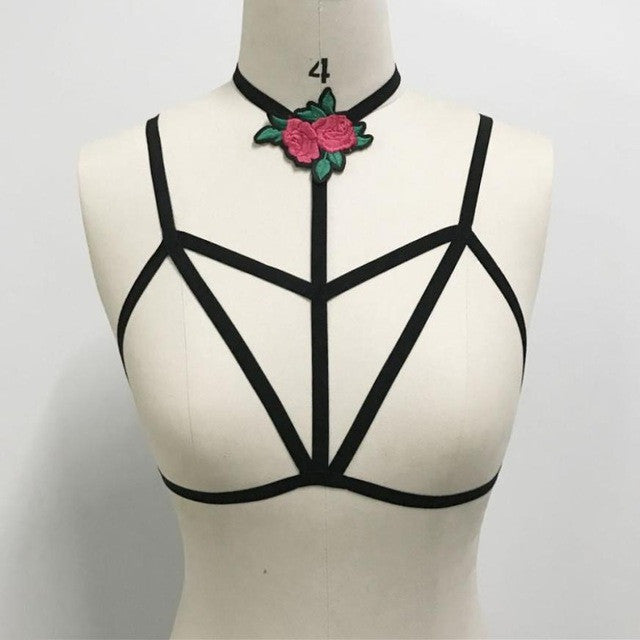 New Fashion Embroidery Flower Women Camisole tank top Sexy hollow out adjustable strappy crop top Women Sexy   #242 GS
