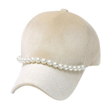 New Fashion Pearls Baseball Cap Women Luxury Solid Cotton Adjustable Hip-Hop Snapback Hats Women     &02 GS