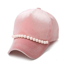 New Fashion Pearls Baseball Cap Women Luxury Solid Cotton Adjustable Hip-Hop Snapback Hats Women     &02 GS