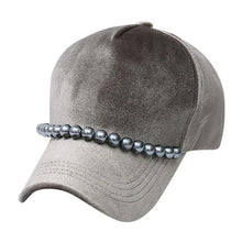 New Fashion Pearls Baseball Cap Women Luxury Solid Cotton Adjustable Hip-Hop Snapback Hats Women     &02 GS