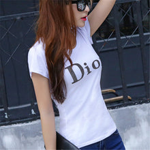 New Fashion Short Sleeve T-shirts Plus Size Female Letter Print T shirts Top O-neck Women Diamonds Bling t shirt 71843 GS