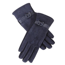 New Fashion Suede Elegant Women Gloves  Warm Driving Soft Wrist Bow Gloves Female Mittens guantes mujer  #1207 GS