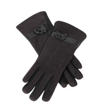 New Fashion Suede Elegant Women Gloves  Warm Driving Soft Wrist Bow Gloves Female Mittens guantes mujer  #1207 GS