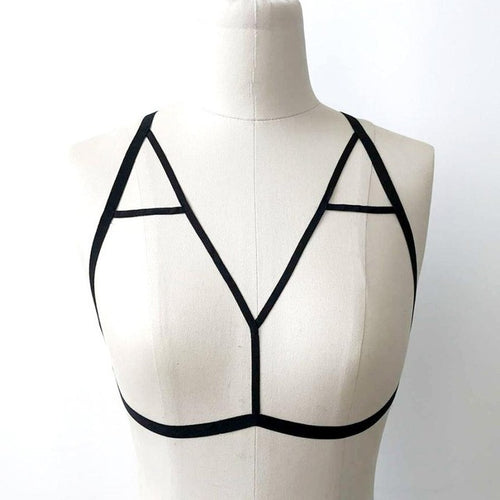 New Fashion Women Sexy Goth Lingerie Elastic sexy bra Strappy Body belt Bustier Crop Tops #33 GS