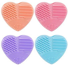 Silicone Heart Silicone Egg Cleaning Glove Makeup Washing Brush Scrubber Tool Cleaners Anne GS
