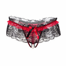 New Hot Underwear Women Sexy Underpanties Lace Pearl Open Crotch Panties Thongs And G Strings Female Low Waist Lingerie G-String GS