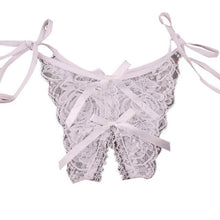 New Sexy Lace G-String For Women Open Crotch Bownot Solid Underwear Lady's Thongs And Pantes Lace Underpanties Lingerie 1215# GS