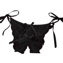 New Sexy Lace G-String For Women Open Crotch Bownot Solid Underwear Lady's Thongs And Pantes Lace Underpanties Lingerie 1215# GS