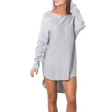 New   Mini Dress Women Long Sleeve Mutifunction Shirt Bodycon O Neck Dresses Lady Sexy UltraShort Dresses Robe Femme GS