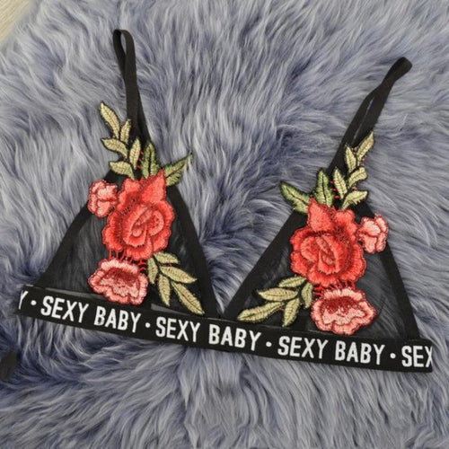 New Stylish Women Sexy Embroidered Appliques Lace Floral Crochet Bralette Bustier Unpadded Strappy Crop Top Women #23 GS