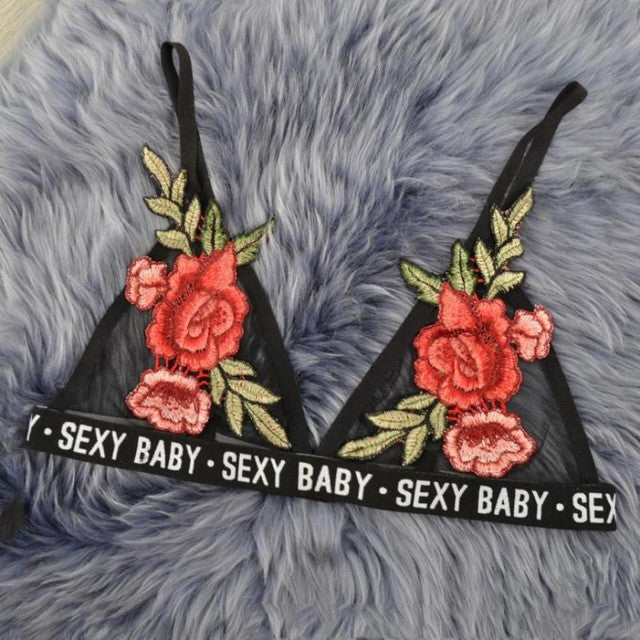 New Stylish Women Sexy Embroidered Appliques Lace Floral Crochet Bralette Bustier Unpadded Strappy Crop Top Women #23 GS