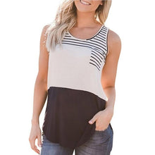 New  Tops  Ladies 3 Colors Sleeveless Patchwork Pocket T-shirt Tank Top Women Vest Tops Tees Female #63 GS