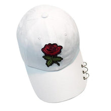 New  Women  Casual Baseball Cap Flower Embroidery Hat Cap Pink Black White Snapback Hats Women Men #01 GS