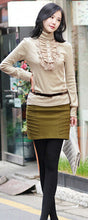 New Turtleneck Ruffles Knitted Pullover Plus Size Casual Slim Pullover For Women  Autumn Winter sweater S-4XL 9678 GS