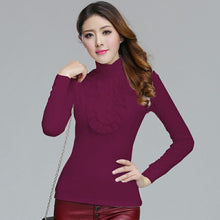 New Turtleneck Ruffles Knitted Pullover Plus Size Casual Slim Pullover For Women  Autumn Winter sweater S-4XL 9678 GS