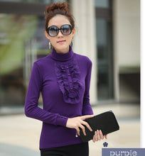 New Turtleneck Ruffles Knitted Pullover Plus Size Casual Slim Pullover For Women  Autumn Winter sweater S-4XL 9678 GS