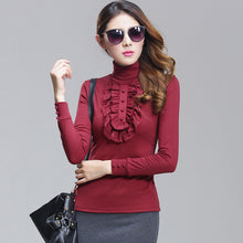 New Turtleneck Ruffles Knitted Pullover Plus Size Casual Slim Pullover For Women  Autumn Winter sweater S-4XL 9678 GS