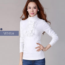 New Turtleneck Ruffles Knitted Pullover Plus Size Casual Slim Pullover For Women  Autumn Winter sweater S-4XL 9678 GS