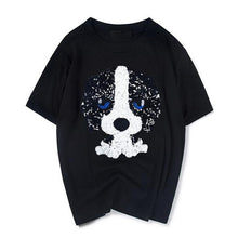 New Woman Pure T-shirts  Summer Kitten Gog Sequins Decoratio Short Sleeves Tops Tee Female O-neck loose T-shirt 33021 GS