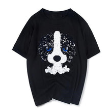 New Woman Pure T-shirts  Summer Kitten Gog Sequins Decoratio Short Sleeves Tops Tee Female O-neck loose T-shirt 33021 GS