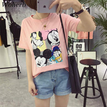 New Women's T-shirt  Cute Cartoon Animal Printing Tops Tee Women/girl Summer Casual Tee Tops Clothing 33025 GS