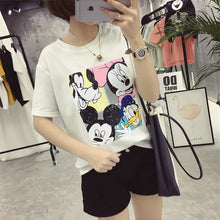 New Women's T-shirt  Cute Cartoon Animal Printing Tops Tee Women/girl Summer Casual Tee Tops Clothing 33025 GS