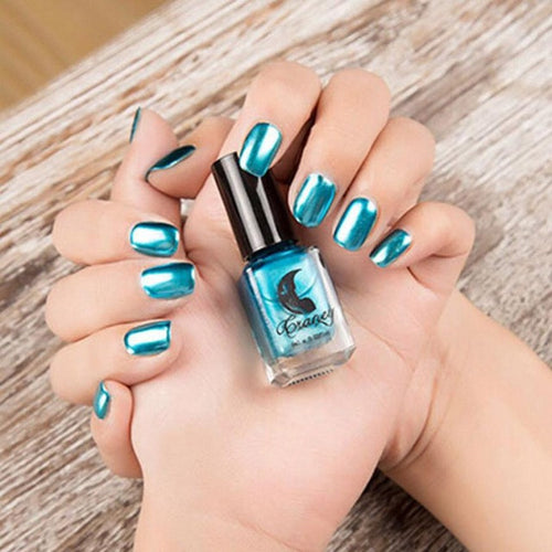 Mirror Nail Polish Plating Silver Paste Metal Color Stainless Steel Mirror Silver Nail Polish for Nail Art GS