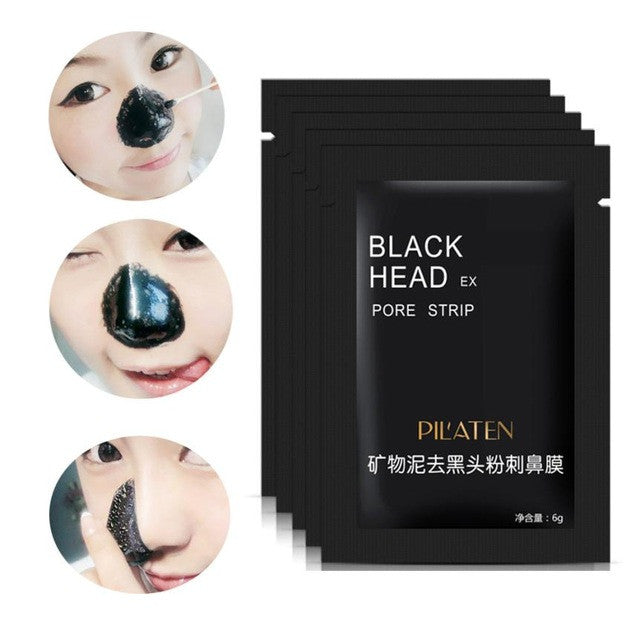 PIATEN 3pcs Blackhead Remover Black Mud Deep Cleansing Purifying Peel Acne Face Mask removedor de cravo Anne GS