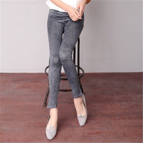 Plus Size Fashion Ankle Leggings Mid Denim Thin Legging 10 Colors High Quality 71851 GS