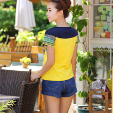 Plus Size S-4XL  New Korean Women T Shirt Slim O-neck Cotton Short-sleeved T-shirt Female Retro Fashion Printed Top 31110 GS