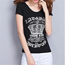 Plus Size S-4XL New Sunmmer T-shirt Short-sleeved O-neck Printing T Shirt Large Size Female Diamond Slim Cotton tops 31058 GS