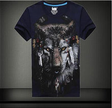 Plus Size S-6 XL Fashion Men Print T-shirt Personality 3D Animal Print Men T Shirt Short Sleeve Male Casual Tee Tops 71183 GS