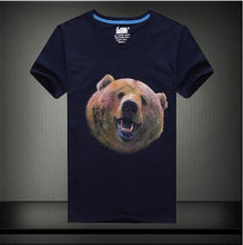 Plus Size S-6 XL Fashion Men Print T-shirt Personality 3D Animal Print Men T Shirt Short Sleeve Male Casual Tee Tops 71183 GS