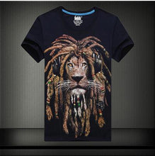 Plus Size S-6 XL Fashion Men Print T-shirt Personality 3D Animal Print Men T Shirt Short Sleeve Male Casual Tee Tops 71183 GS