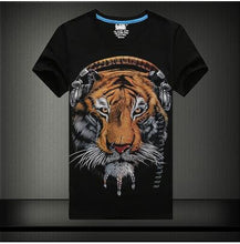Plus Size S-6 XL Fashion Men Print T-shirt Personality 3D Animal Print Men T Shirt Short Sleeve Male Casual Tee Tops 71183 GS