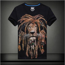 Plus Size S-6 XL Fashion Men Print T-shirt Personality 3D Animal Print Men T Shirt Short Sleeve Male Casual Tee Tops 71183 GS